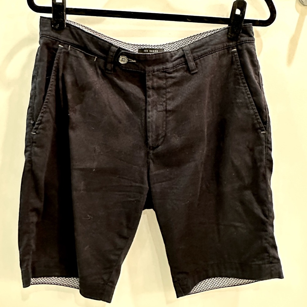 Ted Baker Dark Navy Blue shorts. Birdseye pattern. Size 32R.